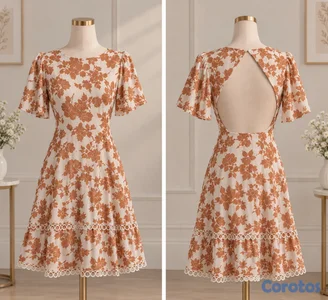 Vestido floral con espalda descubierta