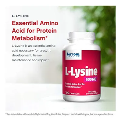 Salud y Equipamiento Médico - Suplemento Dietario L-lisina 500mg 100 Capsulas Jarrow 3