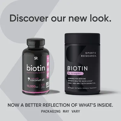 Salud y Equipamiento Médico - Biotin 10000mcg Con Aceite Coco Gluten Free Tratamiento X120 2