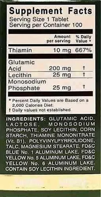 Salud y Equipamiento Médico - Sukrol Dietary Supplement 100 Tabs Fortalecido Con Tiamina 4