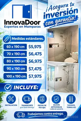 decoración y accesorios - MAMPARAS TEMPLADA MAS INSTALACION 12