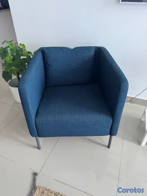 muebles y colchones - Sillón IKEA EKERÖ azul oscuro 4