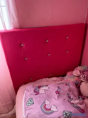 muebles - cama para niña rosada  2
