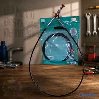 herramientas, jardines y exterior - 🎀 Gancho Destapador de Tuberías Flexible para Desagües con Extracción de Residu 3