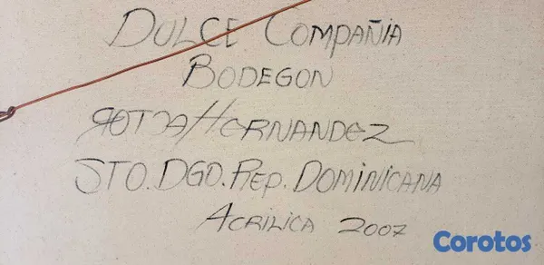 arte y antigüedades - (BODEGON) DULCE COMPAñIA 2007.  Hernandez 2