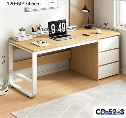 decoración y accesorios - Escritorio con Gaveta

Material: Madera y metal 

Medida: 120x50x74cm. 3