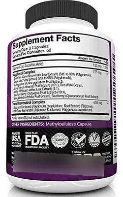 Salud y Equipamiento Médico - Resveratrol 1450mg Antioxidante Inmune Nutrivein 120 Cap 5