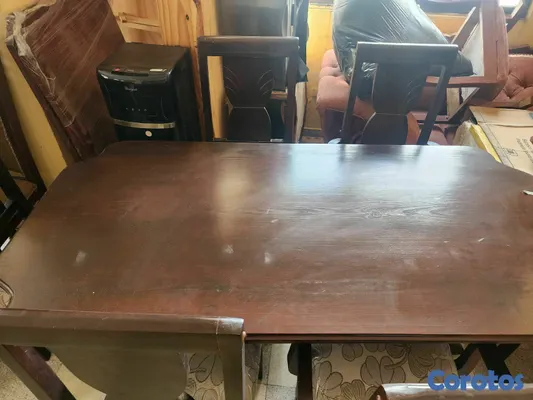 muebles y colchones - comedor 6 sillas pina tratado 2