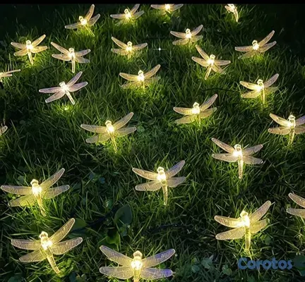 decoración y accesorios - Libélulas de Mariposas de Luces Solar Navideñas 🌺🌺👌 3