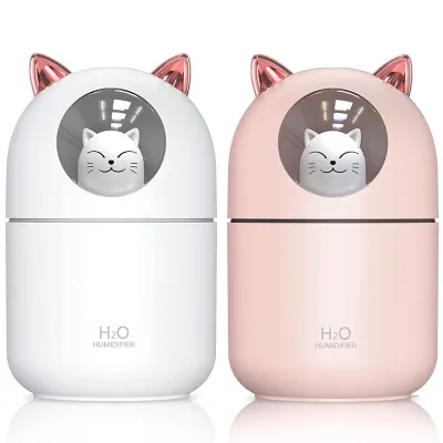 otros electronicos - Humidificador  aromaterapia difusor de aceite con USB, purificador de aire 300ML 4