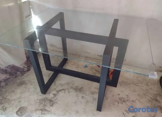 muebles y colchones - muebles de metal y madera combinada  4