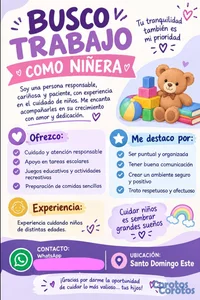 Niñera Disponibilidad inmediata 