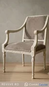 muebles y colchones - Juego 8 sillas comedor madera tallada blanco