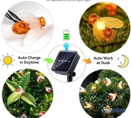 decoración y accesorios - Abejas de Luces Navideñas 4 Metros Solar 🌺🌺👌
 3