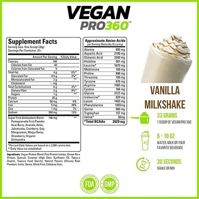 Salud y Equipamiento Médico - Proteina Vegana 907g Vainiila 2