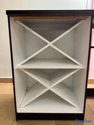 muebles y colchones - Mueble Multifuncional / Barra Bar con Botellero
 2