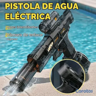 juguetes - 💦 Pistola de Agua Eléctrica Automática Alcance 28-32 Pies Para Playa Piscina 💦 3
