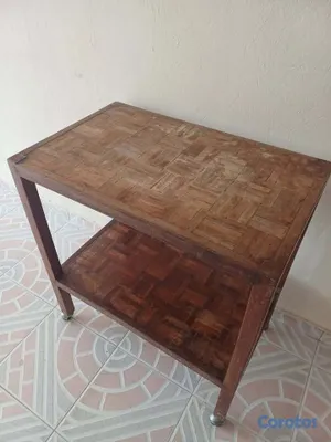 muebles y colchones - Mesa Auxiliar de Caoba Estilo Vintage / Para Resta 3