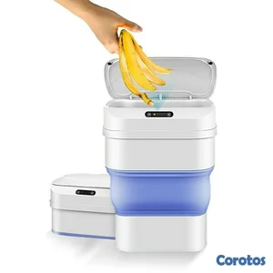 Zafacón inteligente con sensor de movimiento.