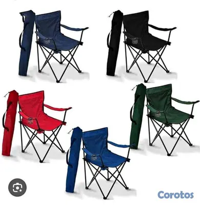 muebles y colchones - Sillas plegables de playa bien resistentes con por 2