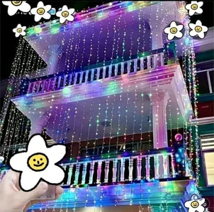 Cortinas de luces Navideña de 3 Metros de Largo Multicolor Amarillo y blanca 🦋
