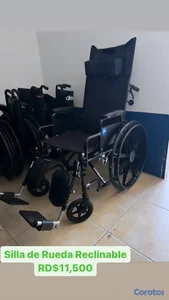  Silla de ruedas reclinable liviana y plegable 