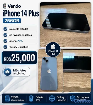 celulares y tabletas - 📲Vendo iPhone 14 Plus 256GB 6