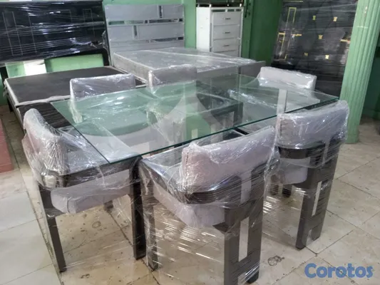 muebles y colchones - ✨ Comedores de 4 y 6 Sillas | Variedad de Diseños  3