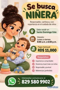 nana/ niñera/ 1 bebé 