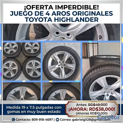 accesorios para vehiculos - Juegos de 4 gomas con sus aros originales para Toy 2
