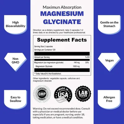 Salud y Equipamiento Médico - Glicinato Magnesio Upnourish - Unid - Unidad A $775 2