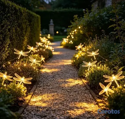decoración y accesorios - Libélulas de Mariposas de Luces Solar Navideñas 🌺🌺👌 3