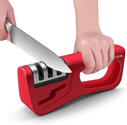 electrodomesticos - Afilador de cuchillos de cocina, incluye ranura para afilar tijeras. Esmeril  3