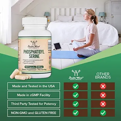 Salud y Equipamiento Médico - Fosfatidilserina 300 Mg Por Porcion, Fabricado En Los Ee. Uu 3