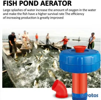 equipos profesionales - Aireador Estanque Peces Aire Libre Bomba Eléctrica Fuente Flotante piscicultura 5