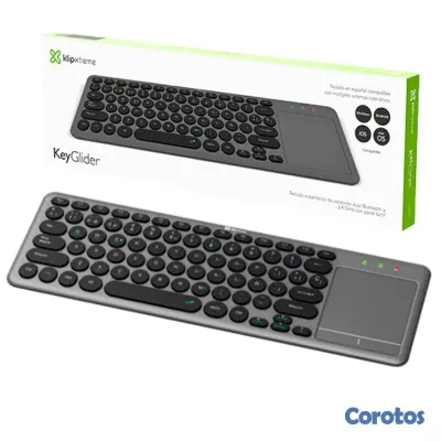 impresoras y scanners - TECLADO MOUSE KLIPX KEYGLIDER, INALAMBRICO, TECLAS BAJO PERFIL, TOUCHPAD, SOPORT 2