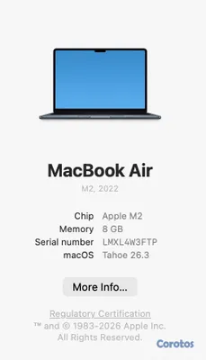 computadoras y laptops - MacBook Air M2 2022 M NUEVA - ABIERTA 7