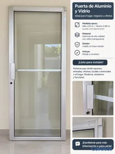 Puerta de Aluminio y vidrio