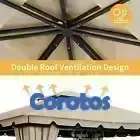 herramientas, jardines y exterior -   ESPECIAL DE ESTE DIA  ESTE Outdoor Patio Double Fabric Canopy Gazebo rd 36300  4