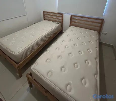 muebles y colchones - Camas Twin IKEA Tarva  Pino con Colchones 2