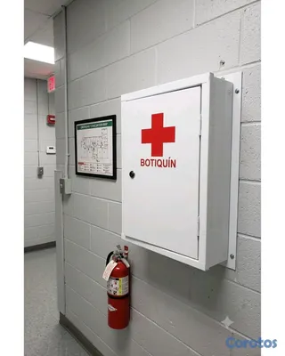 articulos de oficina - Botiquín de primeros auxilios en acrílico en acrílico y en metal  6