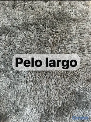 decoración y accesorios - POR MUDANZA VENDO HERMOSA ALFOMBRA GRANDE PELO LARGO COLOR GRIS 88x64” 4