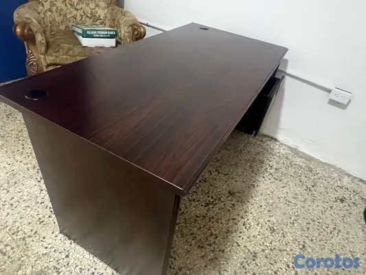 articulos de oficina - VENDO ESCRITORIO TIPO CAOBA 6