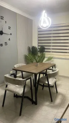 muebles y colchones - Juego de comedor minimalista de 4 sillas 2