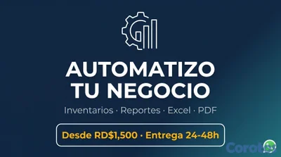 Automatizo inventarios y reportes de tu negocio
