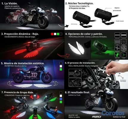 otros vehiculos - ​Luces LED "Alas de Ángel" para Motos 🏍️✨ 2