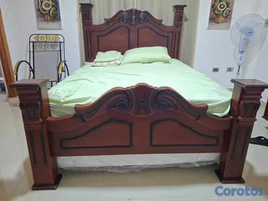 muebles y colchones - Cama en caoba y colchon 2
