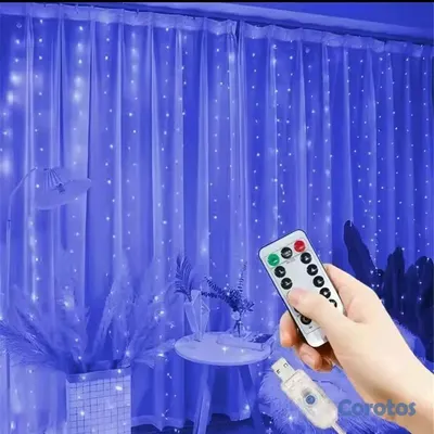 decoración y accesorios - Cortina LED 3/6 M, 8 modos de luces con control remoto. Decoración de navidad  6