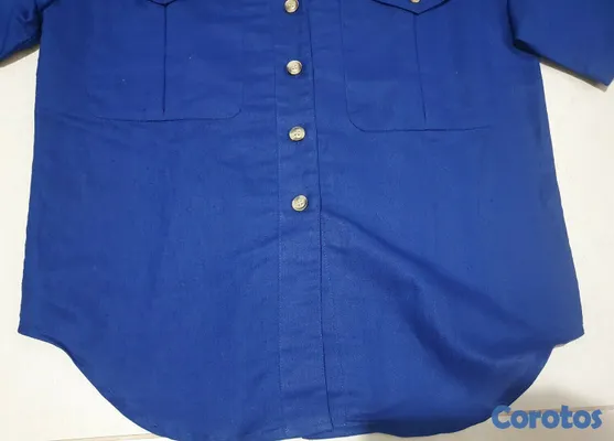 ropa para mujer - Preciosa blusa camisera azul royal, un arte en bolsillos y su corte. 2
