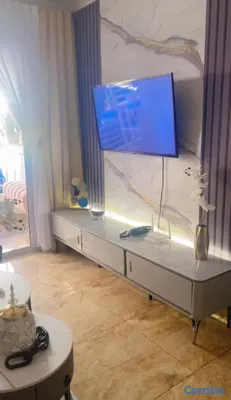 decoración y accesorios - Se vende por motivos de viaje, mueble te TV con po 4
